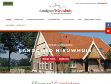 Tablet Screenshot of landgoednieuwhuis.nl